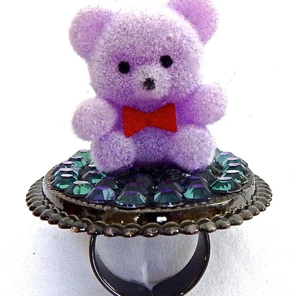 GASOLINE GLAMOUR PURPLE BEAR RING - Picture 2 of 4